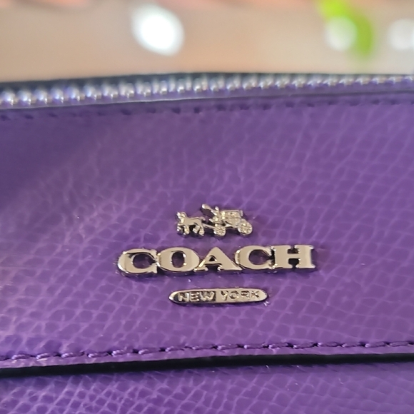Coach Vibrant Purple Leather Satchel - Picture 2 of 16